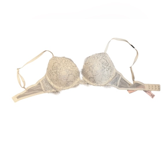 NEW! DREAM ANGELS VICTORIA'S SECRET Push Up Bra 32C Floral Lace White Bride NWT - Picture 8 of 17